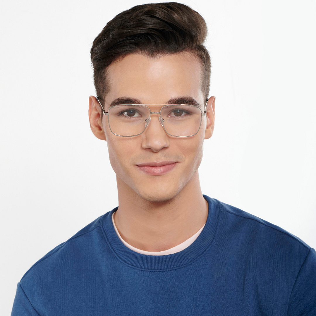 Vincent Chase Online Silver Full Rim Square left side