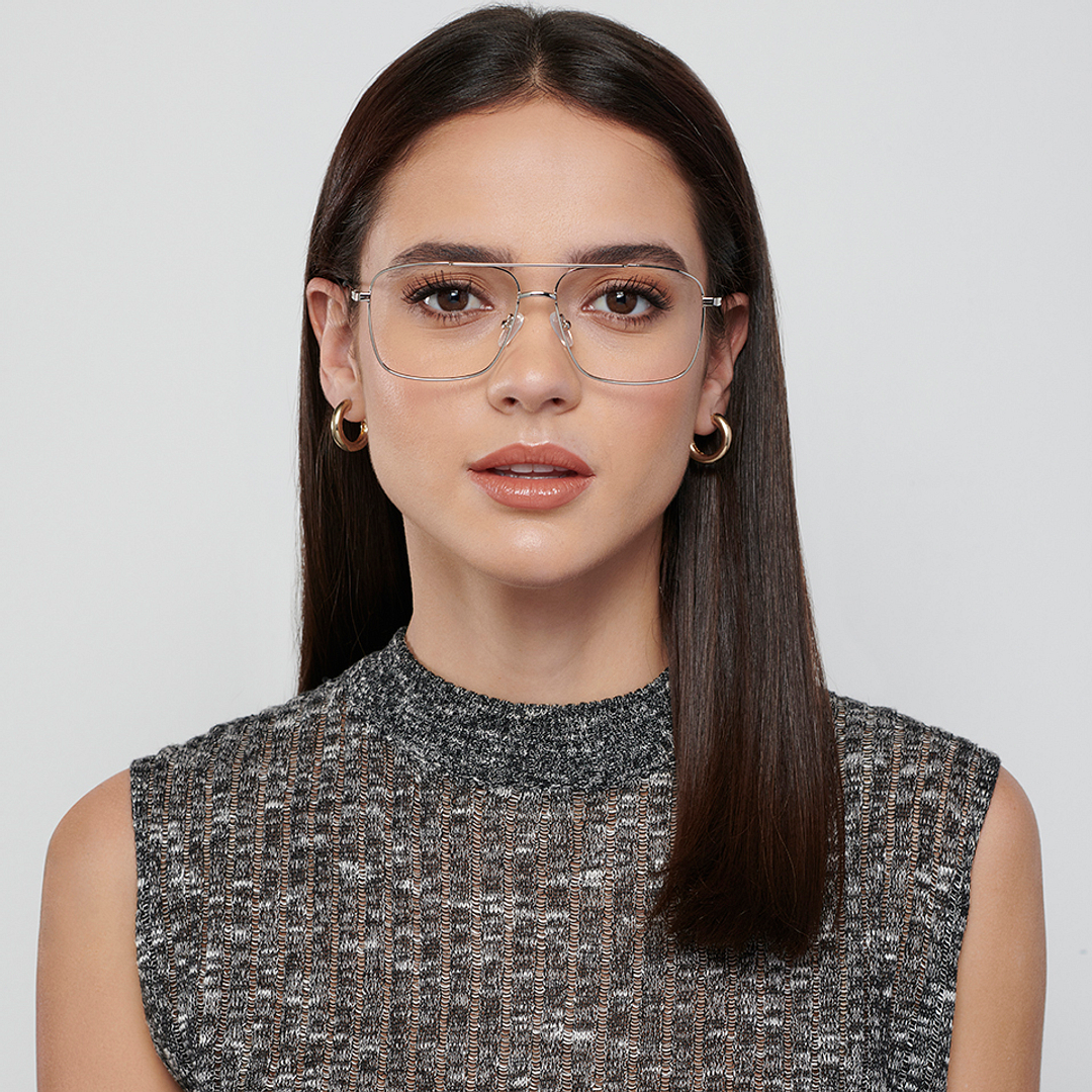 Vincent Chase Online Silver Full Rim Square left side