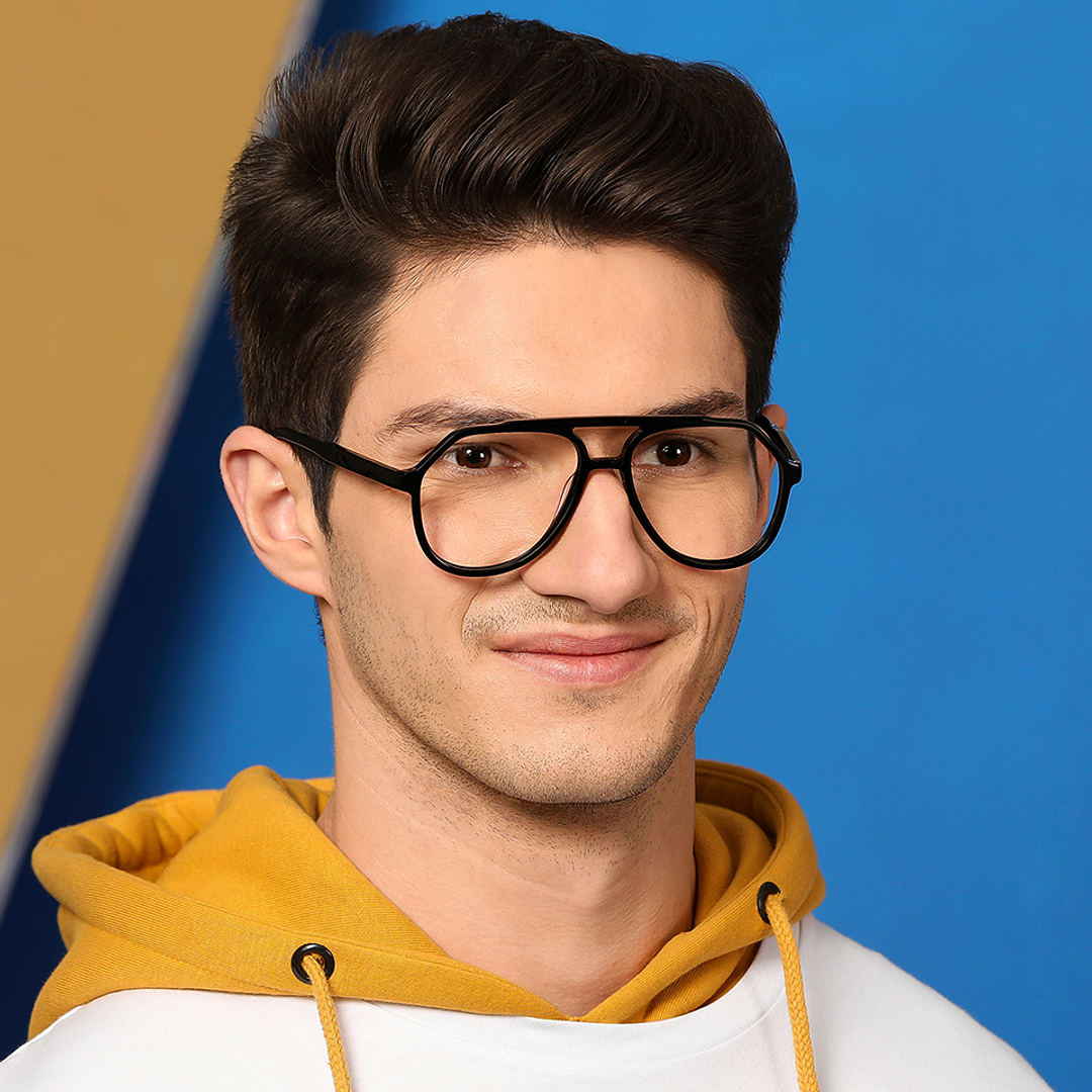 Vincent Chase Online Black Full Rim Aviator right side