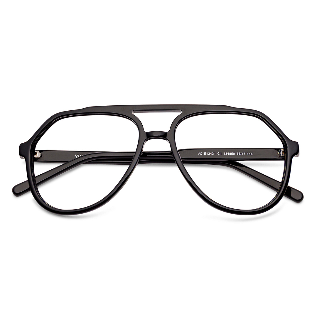 Vincent Chase Online Black Full Rim Aviator left side