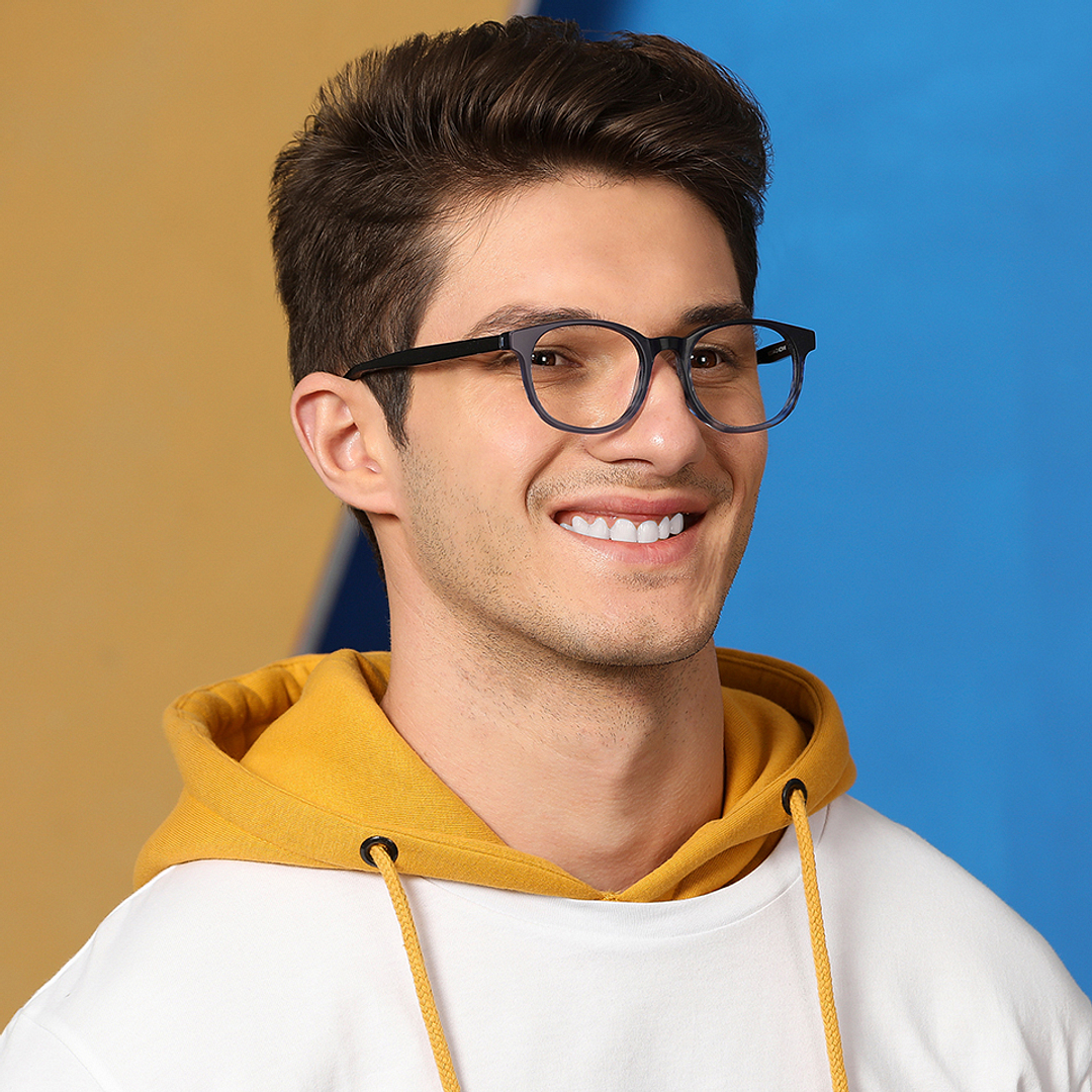Vincent Chase Online Blue Transparent Full Rim Round left side
