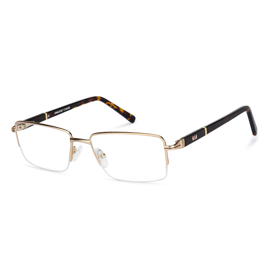 Lenskart Air Online Gold Half Rim Rectangle right side