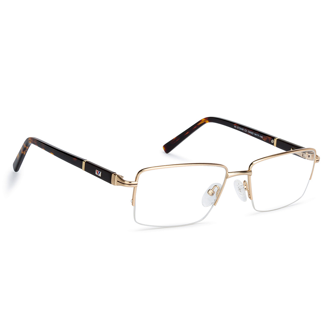 Lenskart Air Online Gold Half Rim Rectangle left side