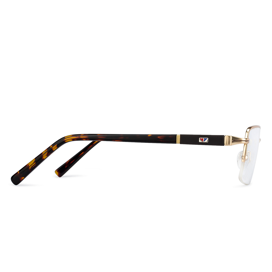 Lenskart Air Online Gold Half Rim Rectangle right side