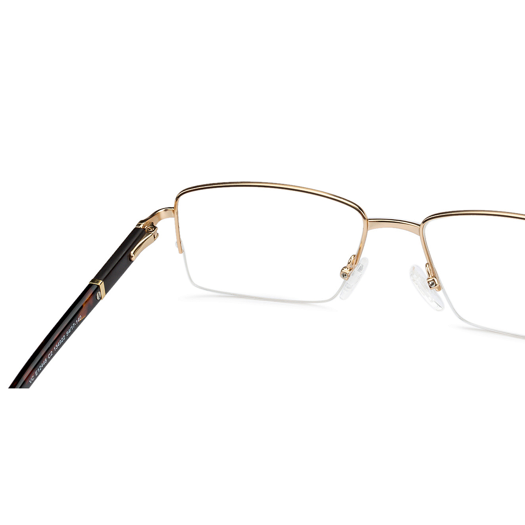 Lenskart Air Online Gold Half Rim Rectangle left side