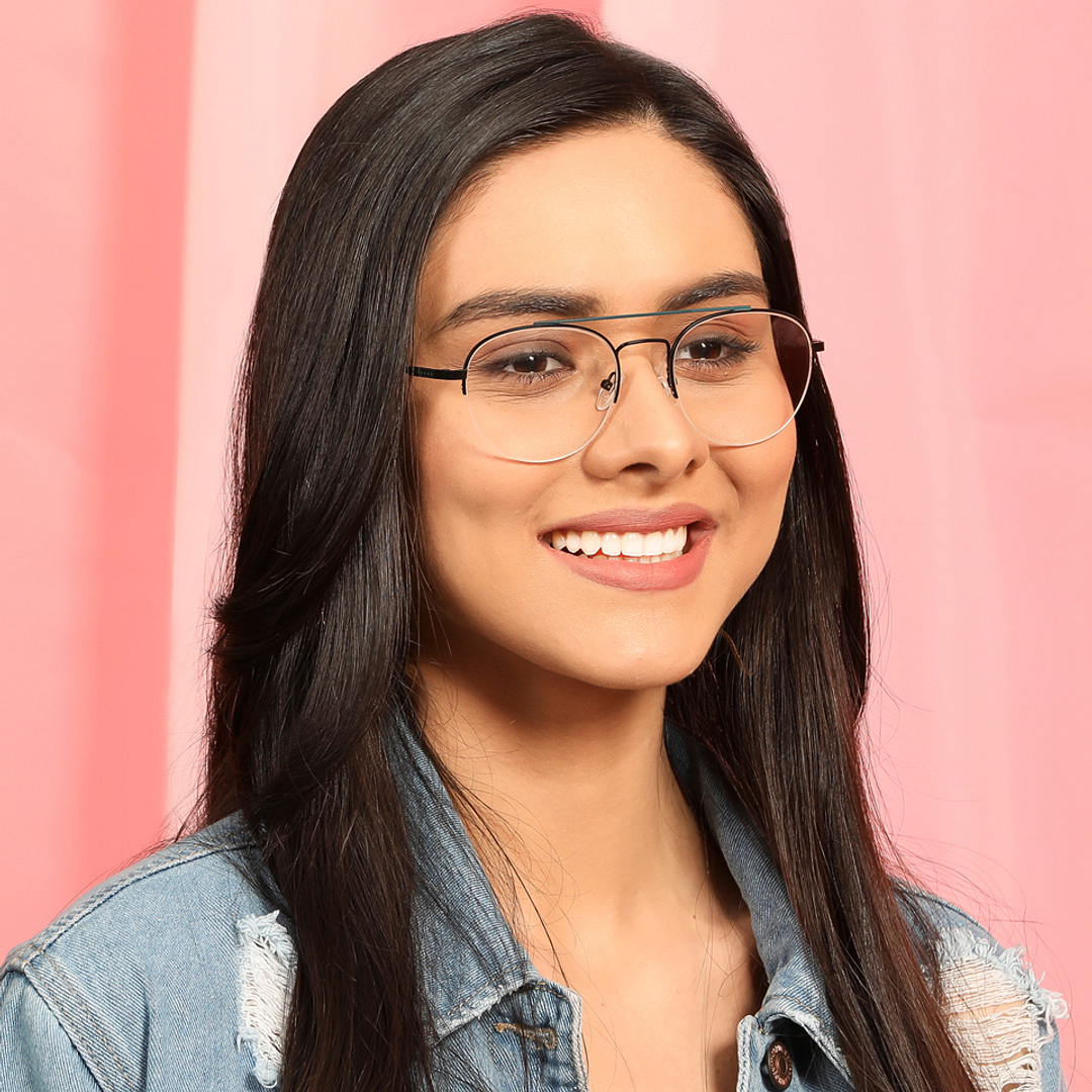 Vincent Chase Online Black Half Rim Round left side