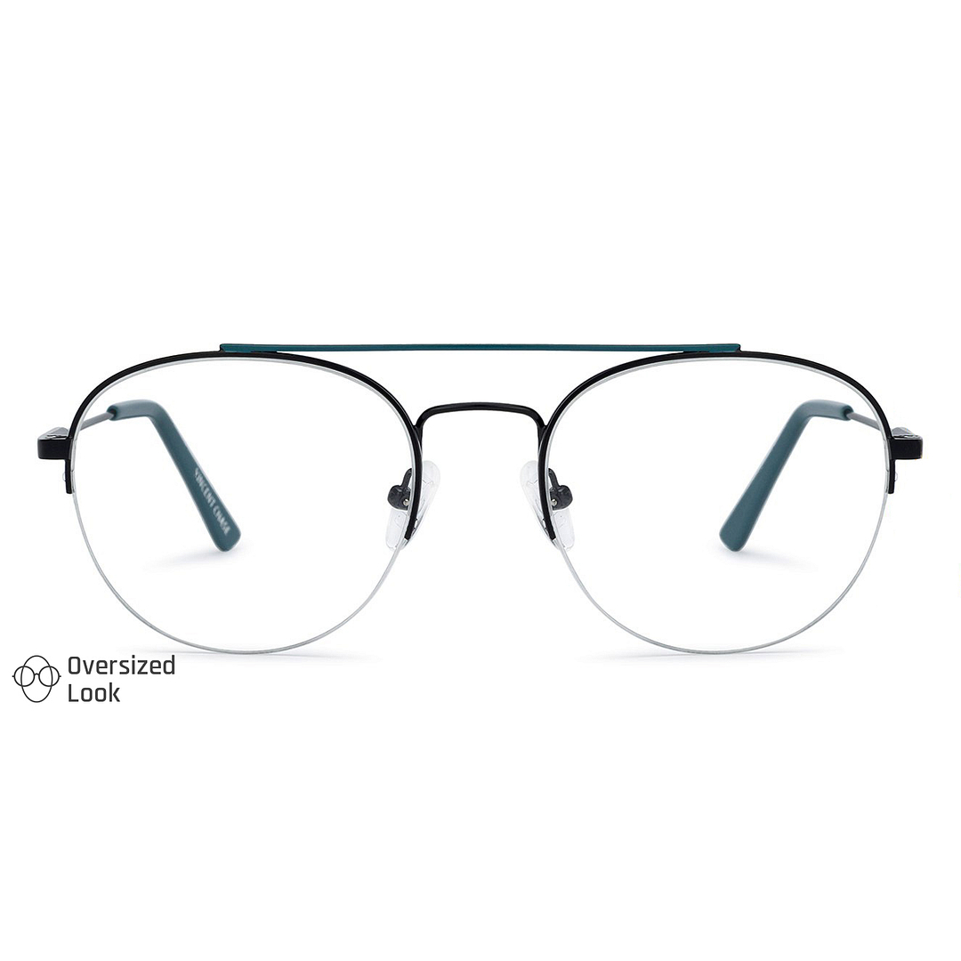 Vincent Chase Online Black Half Rim Round left side