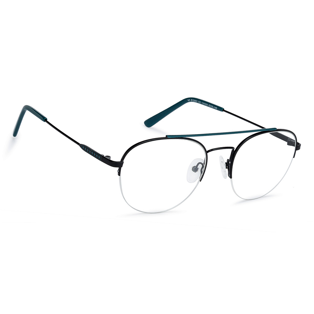 Vincent Chase Online Black Half Rim Round left side
