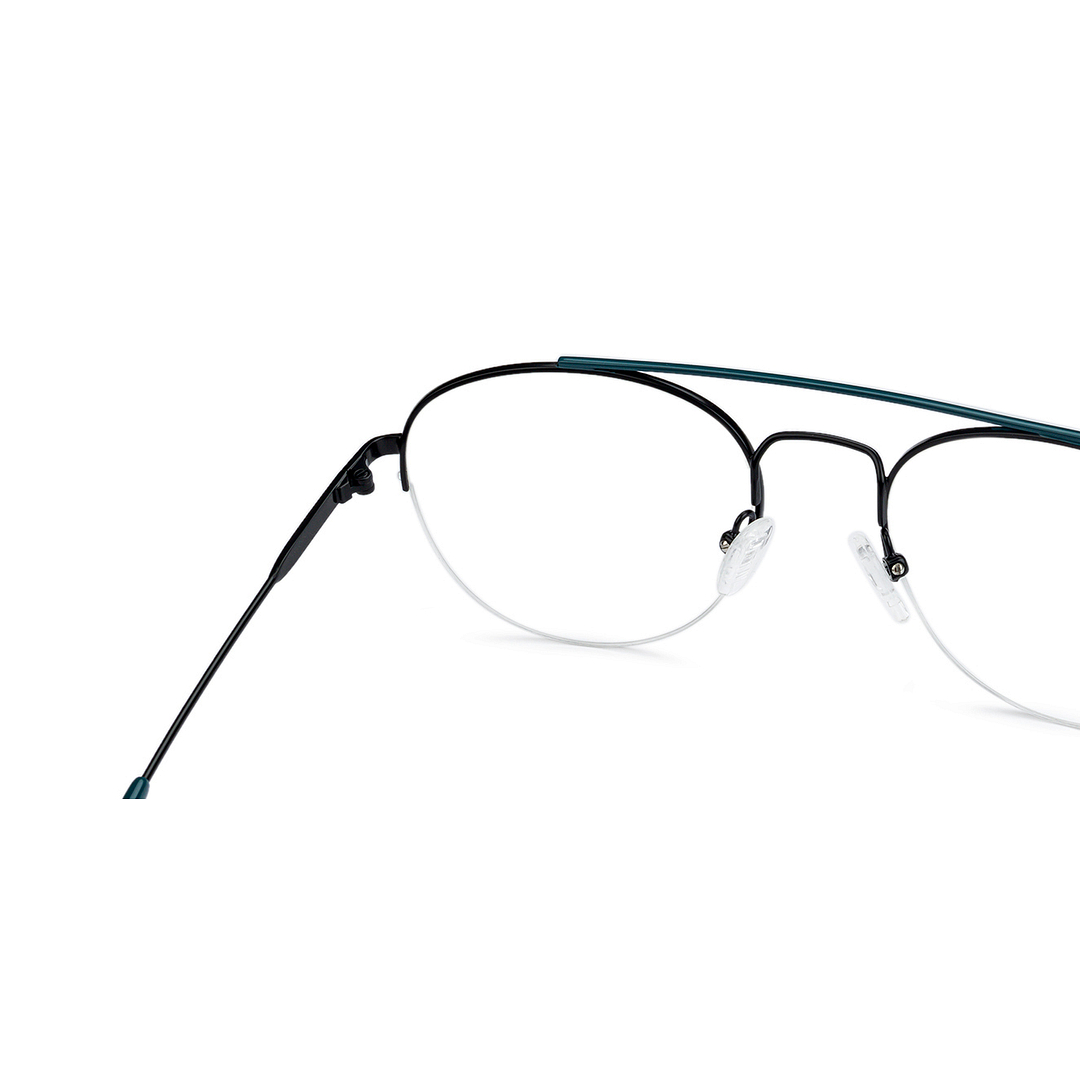Vincent Chase Online Black Half Rim Round left side
