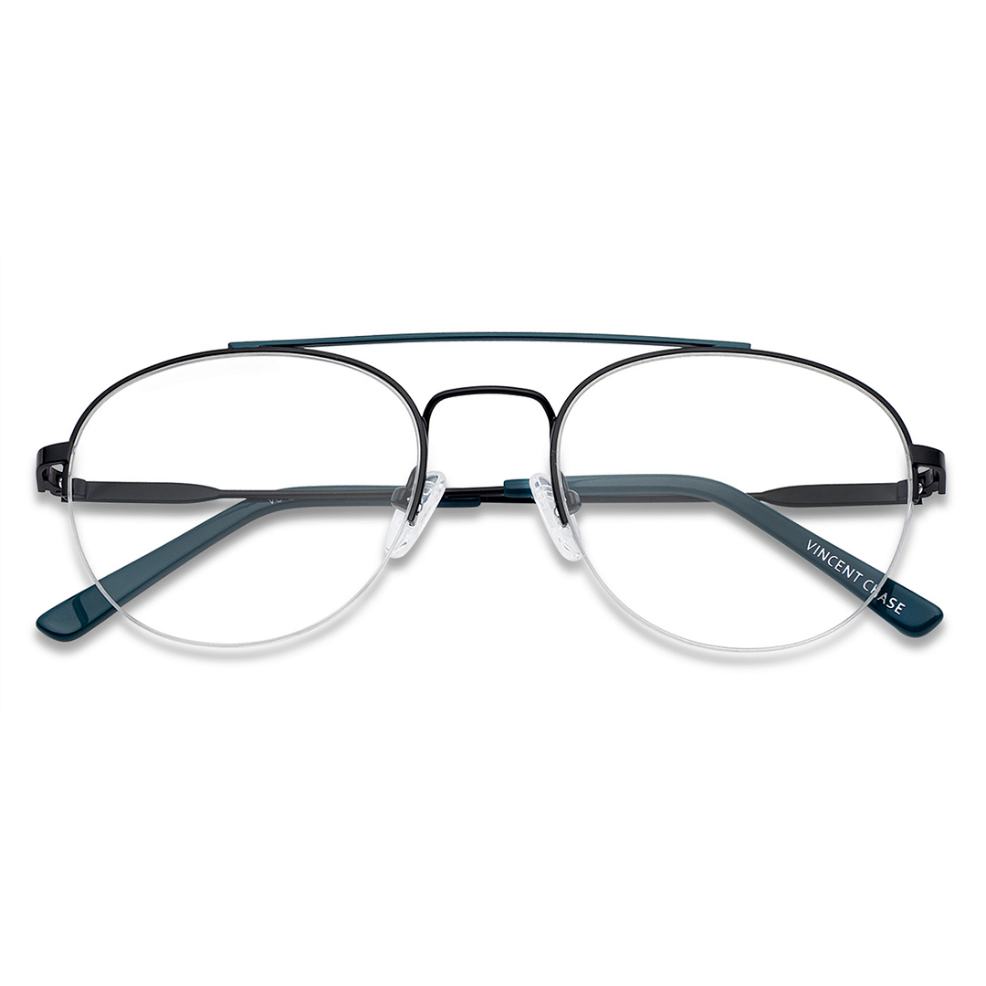 Vincent Chase Online Black Half Rim Round right side