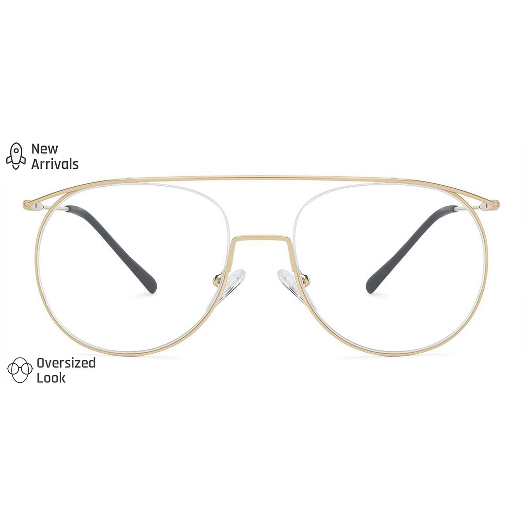 Vincent Chase Online Gold Half Rim Aviator left side