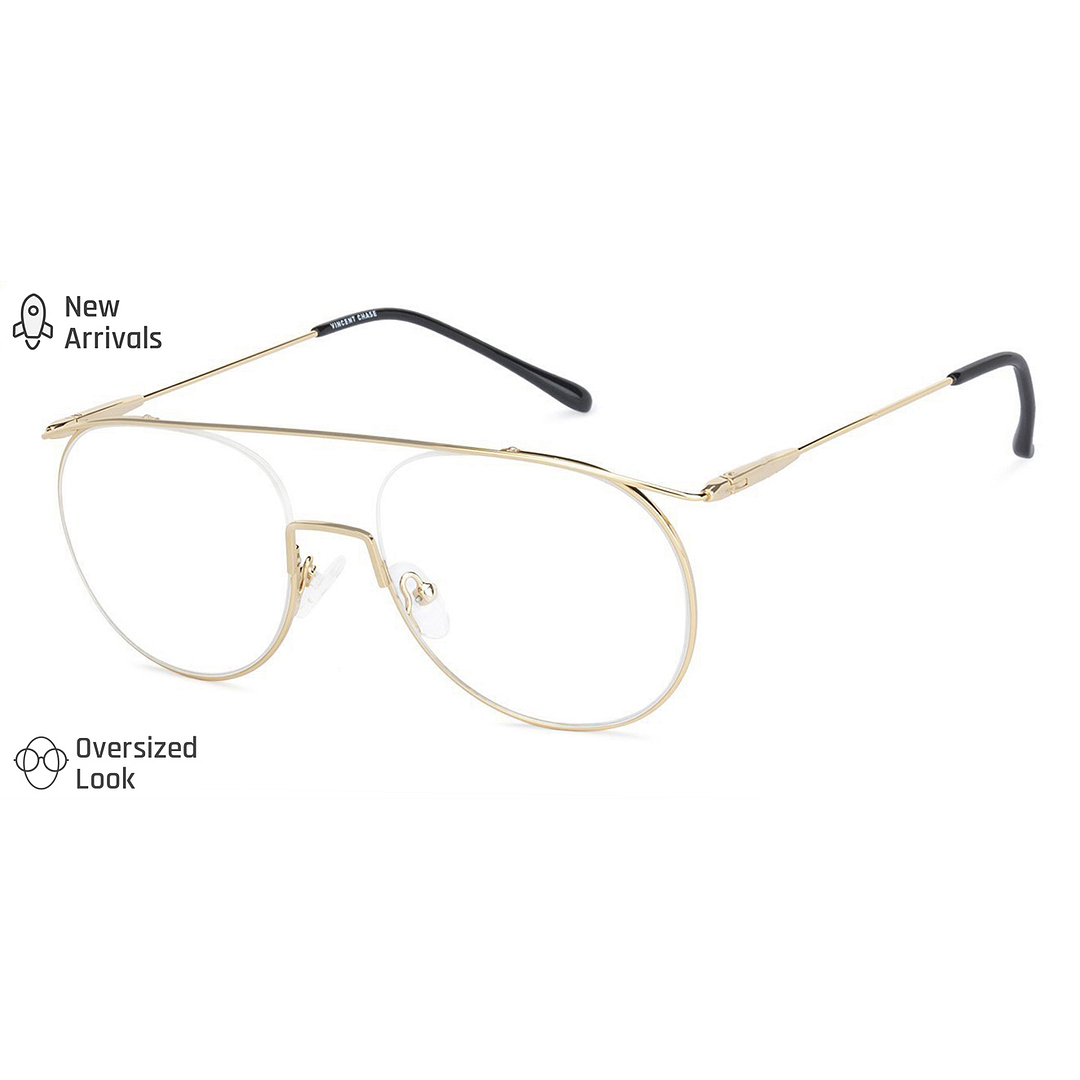 Vincent Chase Online Gold Half Rim Aviator right side