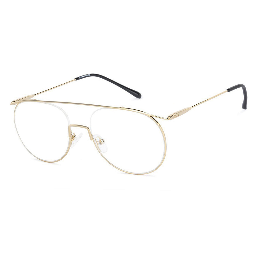 Vincent Chase Online Gold Half Rim Aviator right side