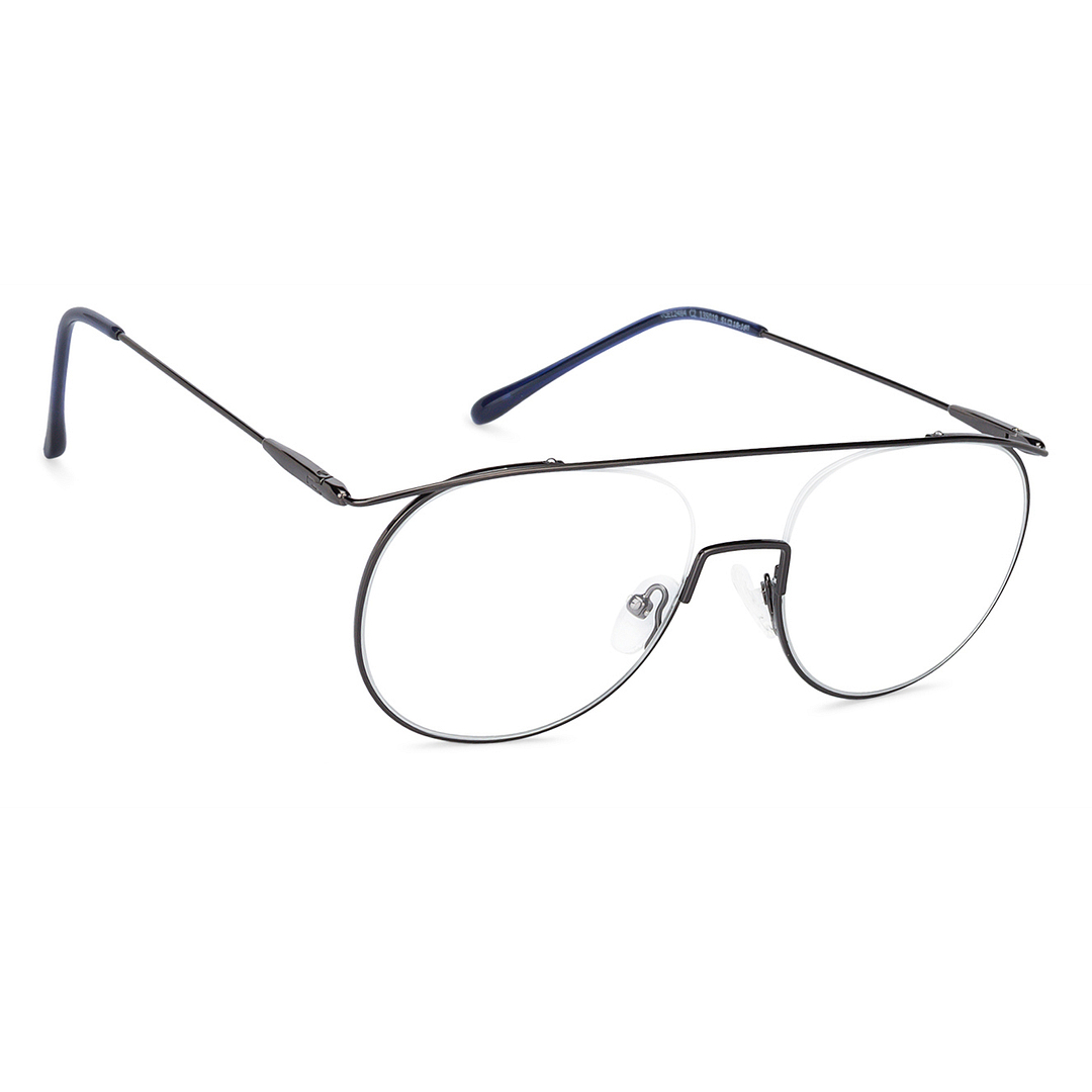 Vincent Chase Online Black Half Rim Aviator left side