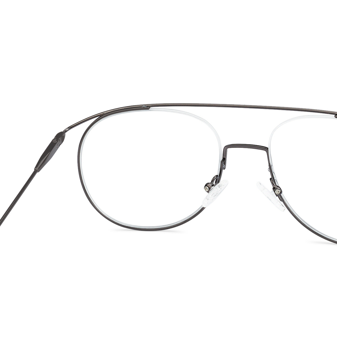Vincent Chase Online Black Half Rim Aviator left side