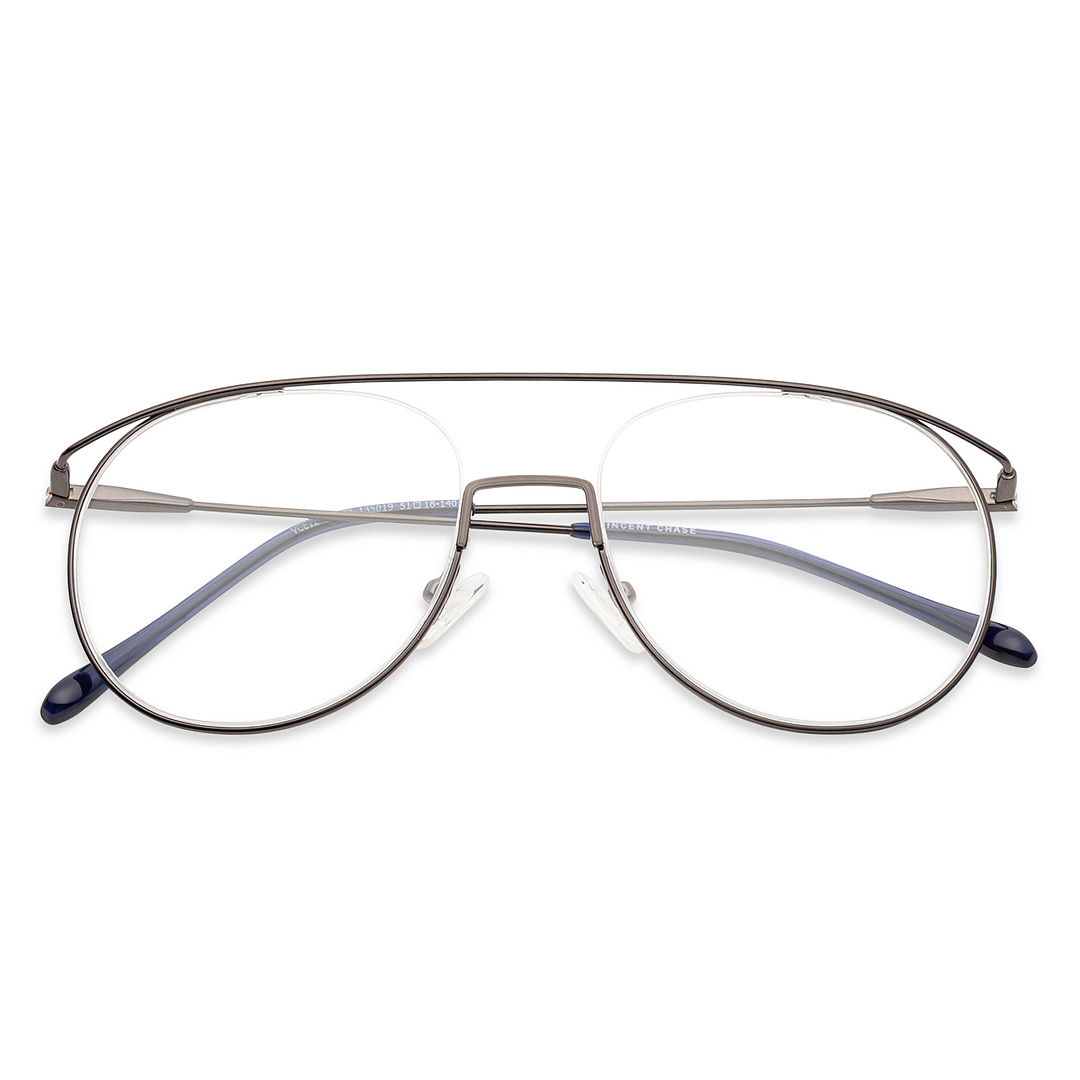 Vincent Chase Online Black Half Rim Aviator right side