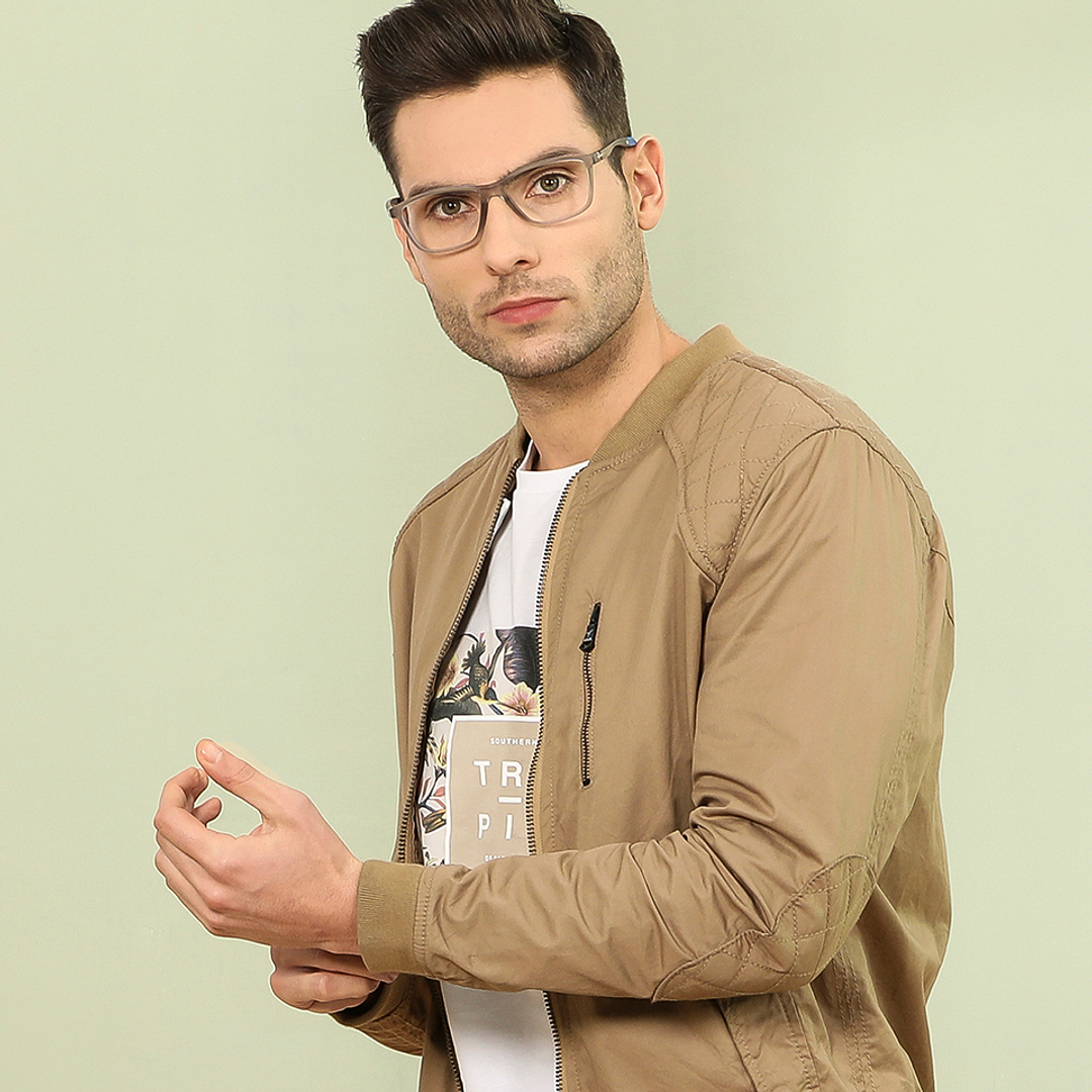 Lenskart Air Online Gray Transparent Full Rim Square left side