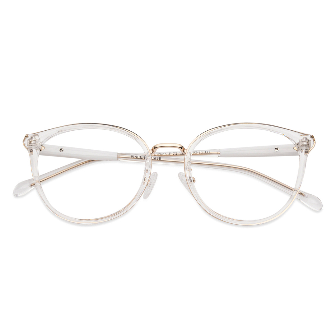 Vincent Chase Crystal Transparent Full Rim Cat Eye left side