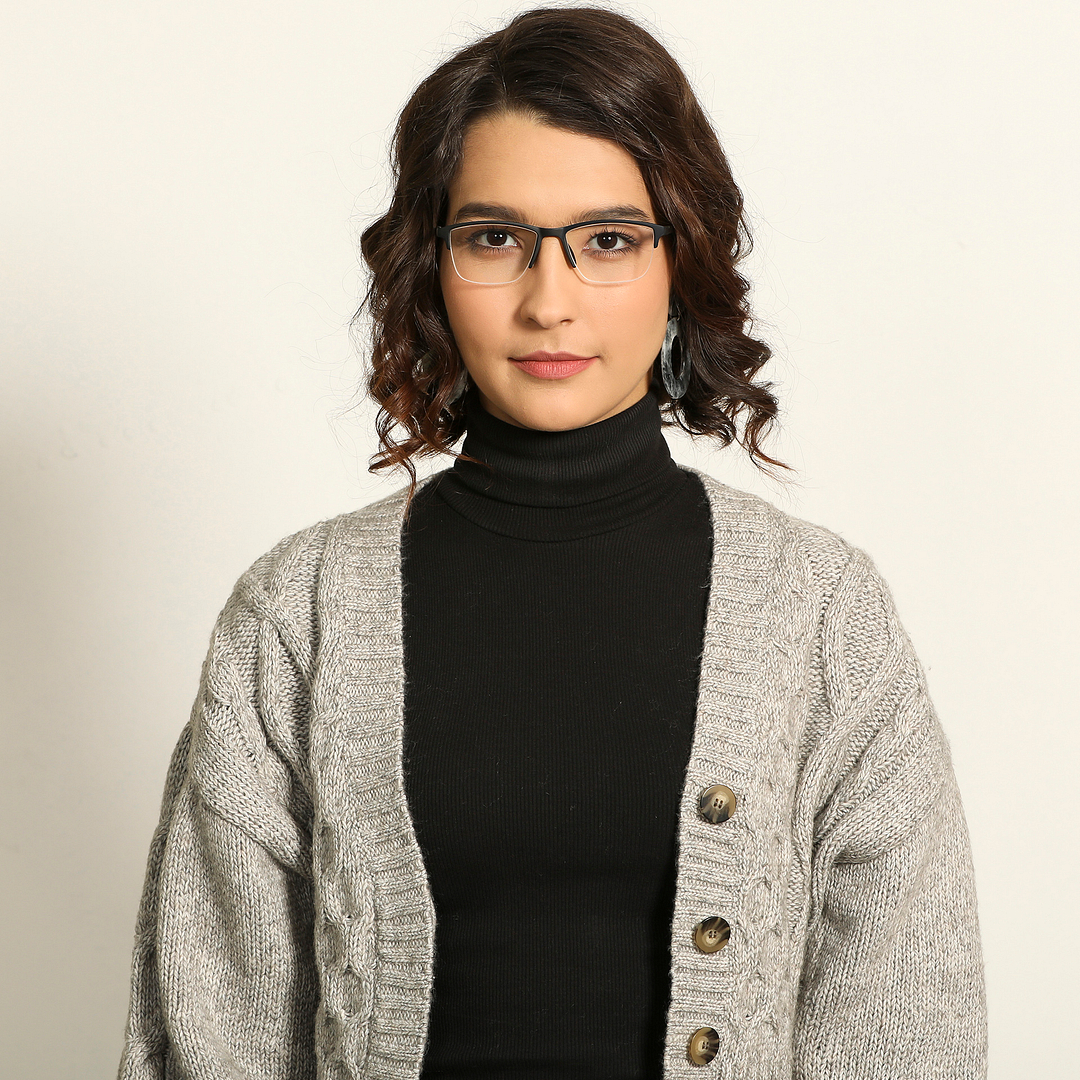 Lenskart Air Online Black Half Rim Rectangle right side