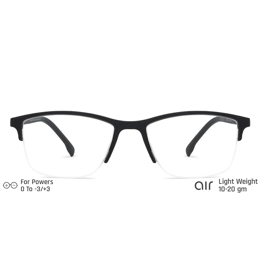 Lenskart Air Online Black Half Rim Rectangle left side