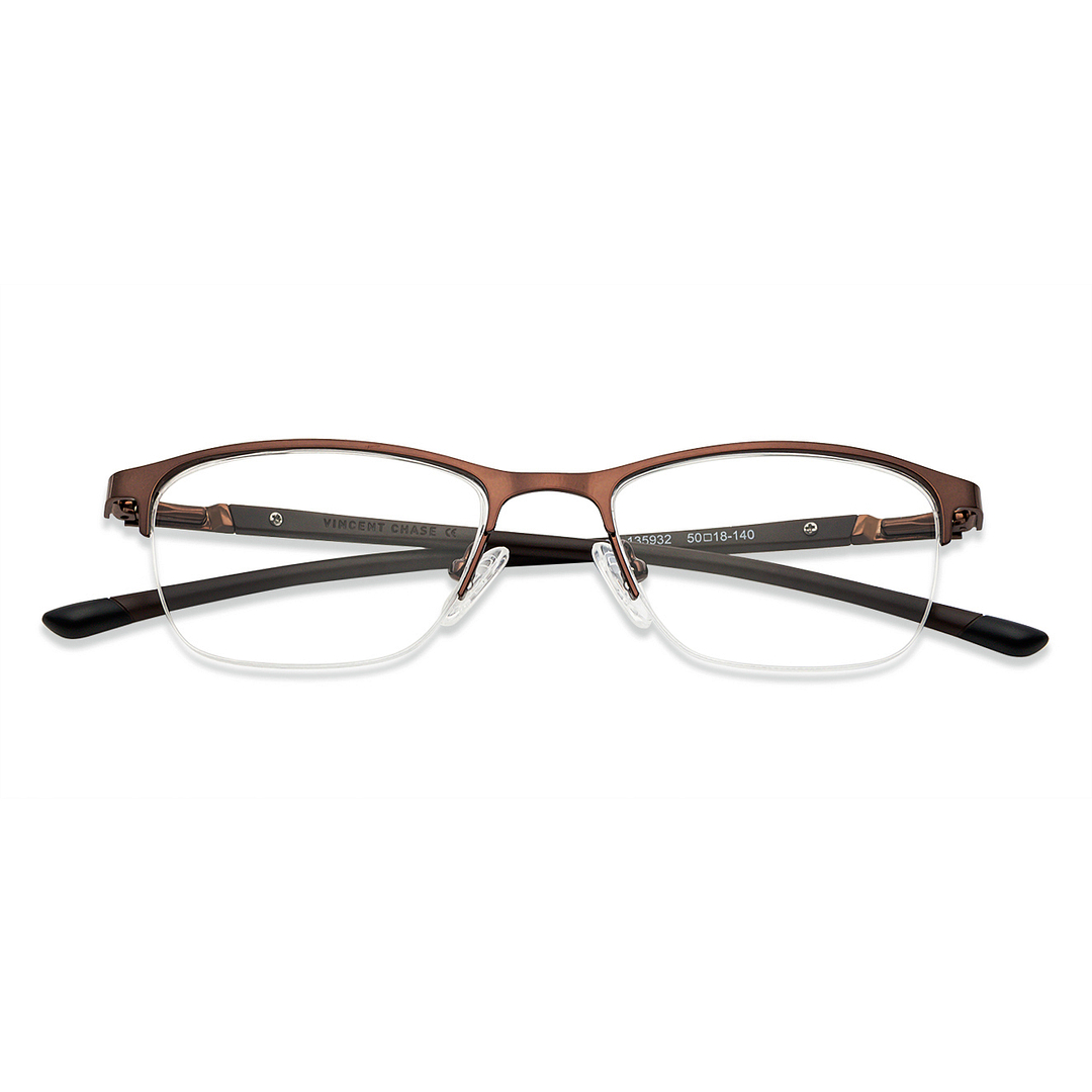 Vincent Chase Online Light Brown Half Rim Cat Eye right side