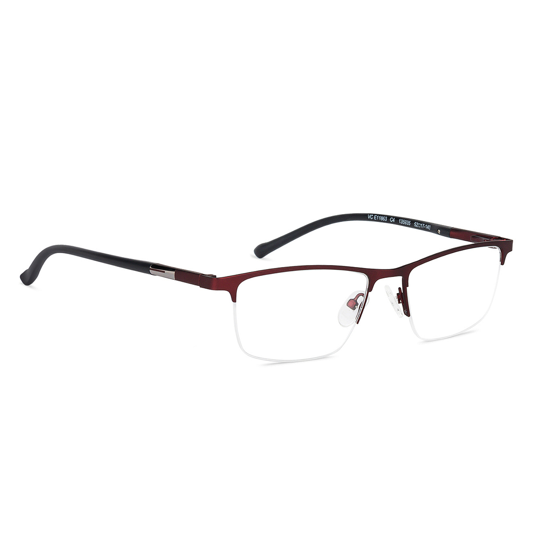 Lenskart Air Online Light Brown Half Rim Rectangle left side