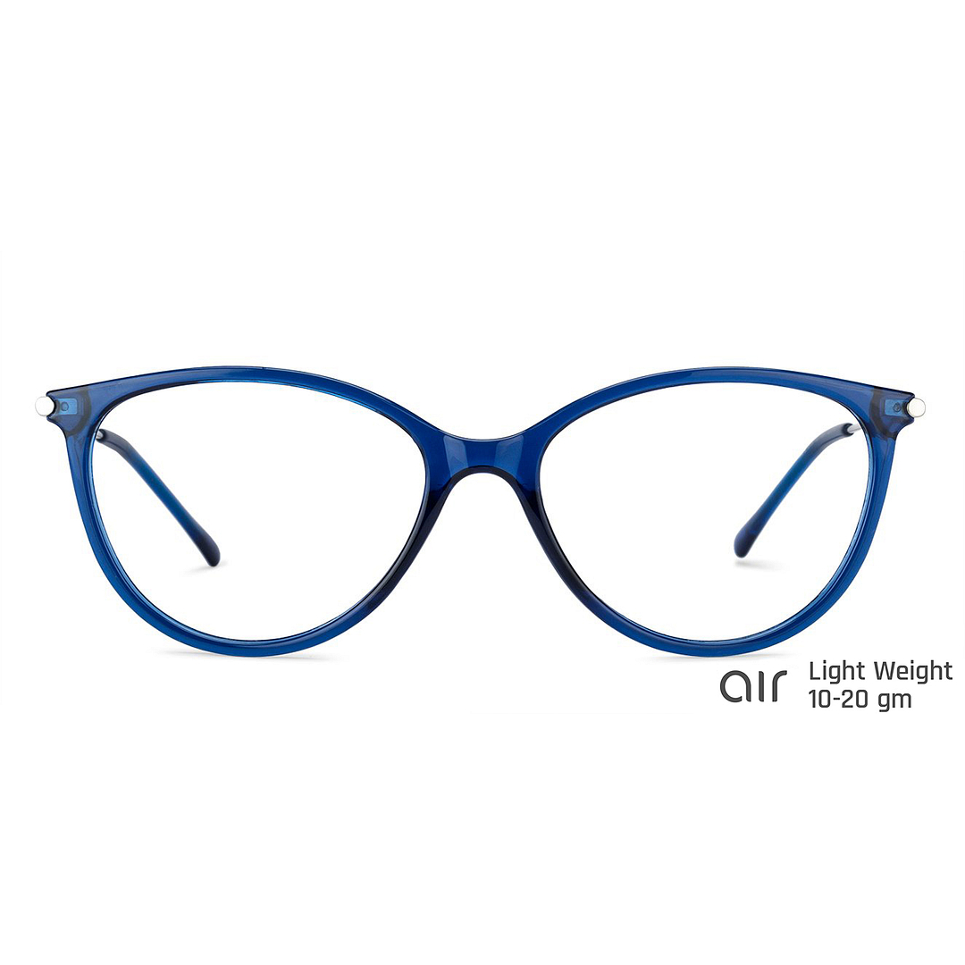 Lenskart Air Online Sky Blue Full Rim Cat Eye left side