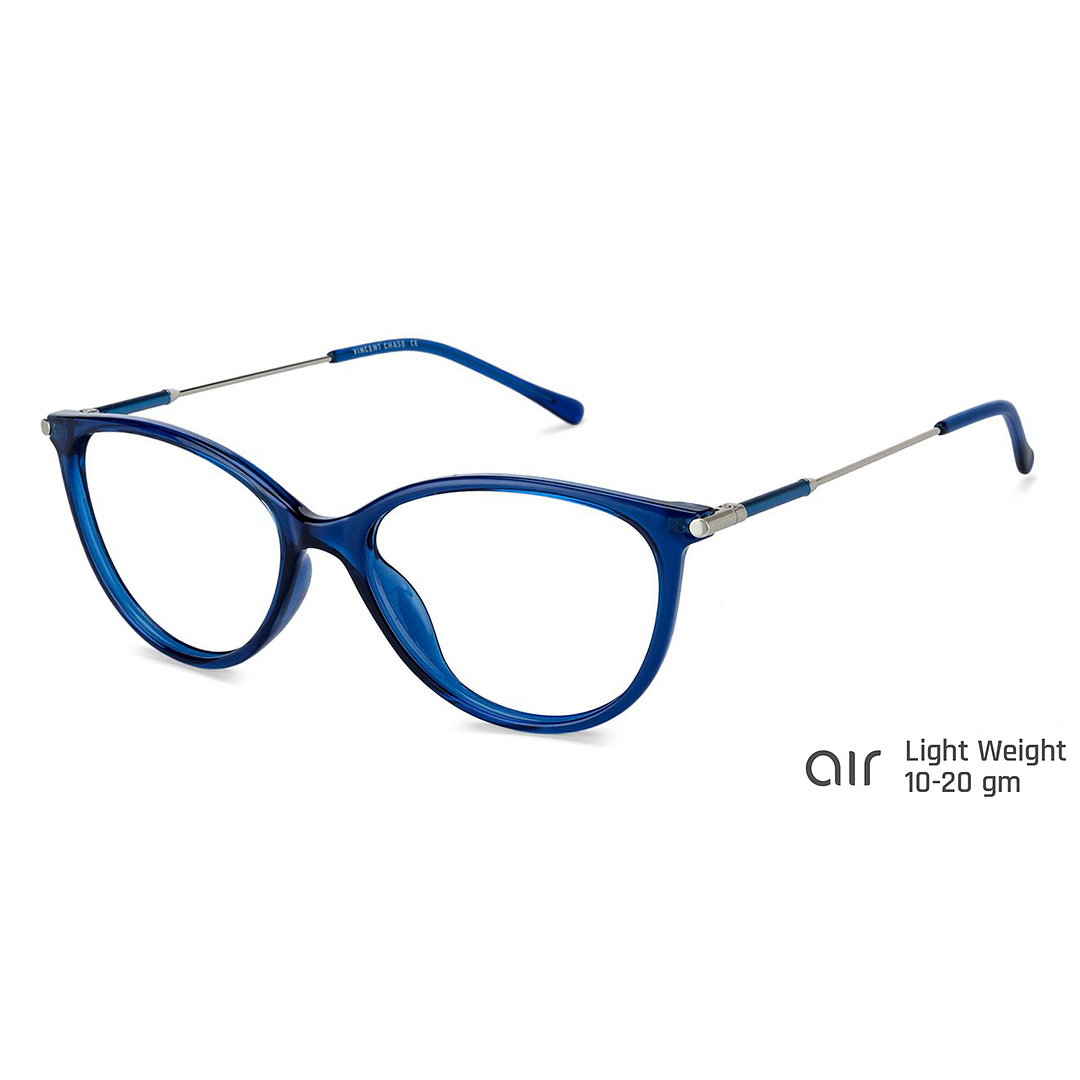 Lenskart Air Online Sky Blue Full Rim Cat Eye right side