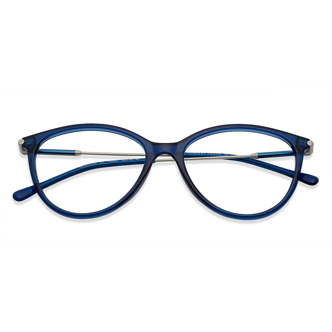 Lenskart Air Online Sky Blue Full Rim Cat Eye left side
