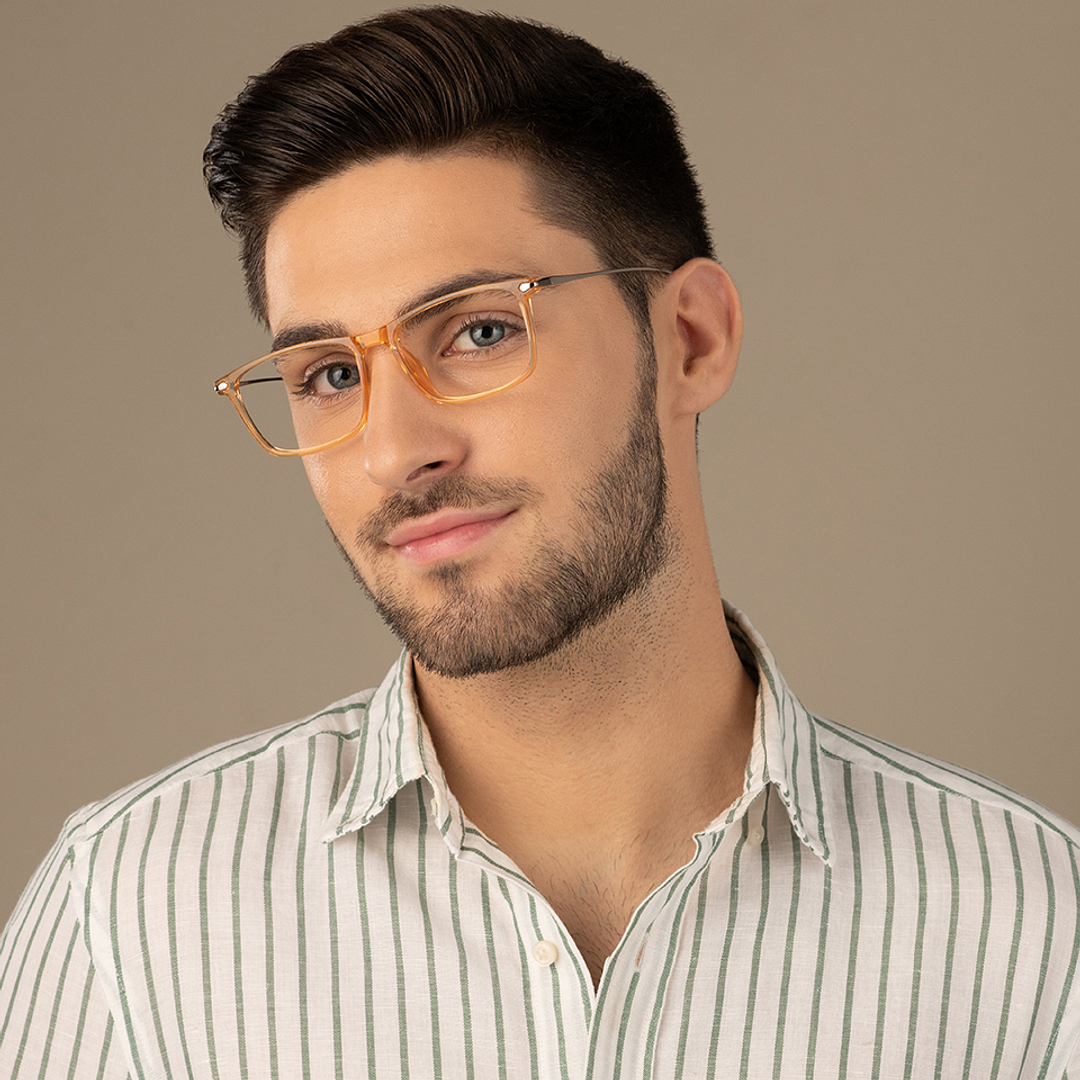 Lenskart Air Online Brown Transparent Full Rim Rectangle right side