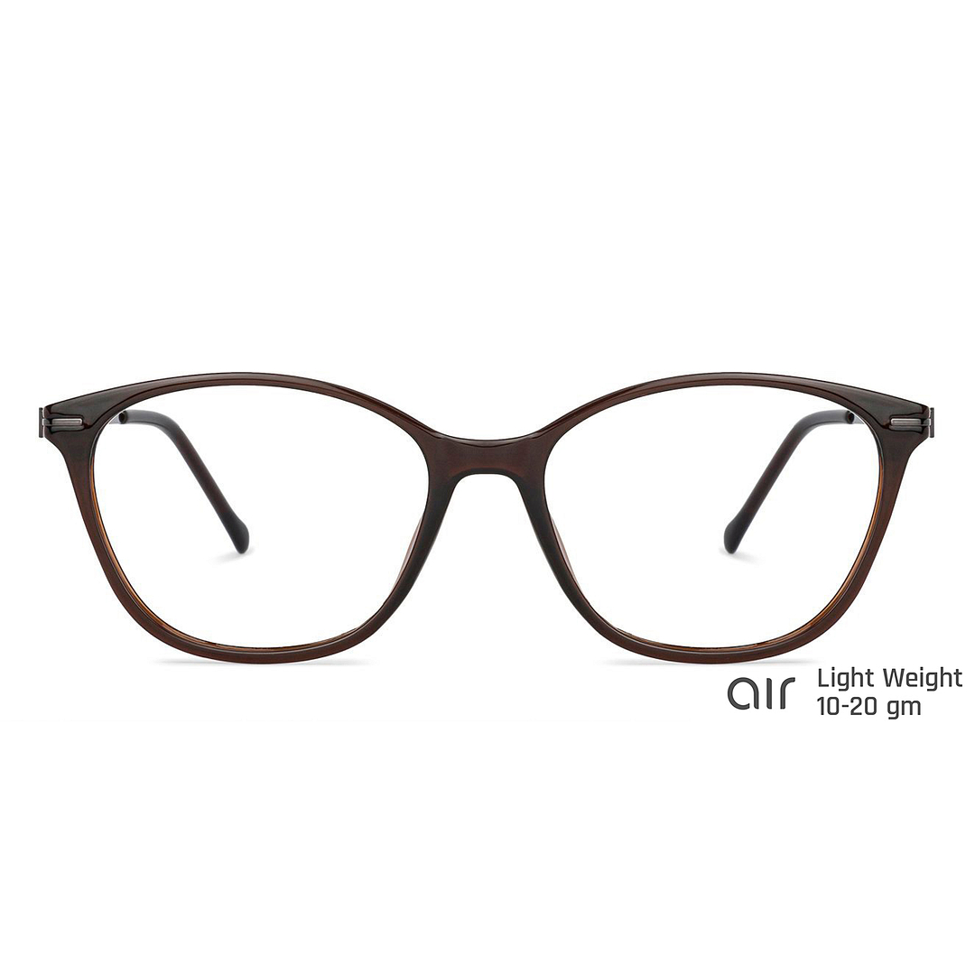Lenskart Air Online Light Brown Full Rim Cat Eye left side
