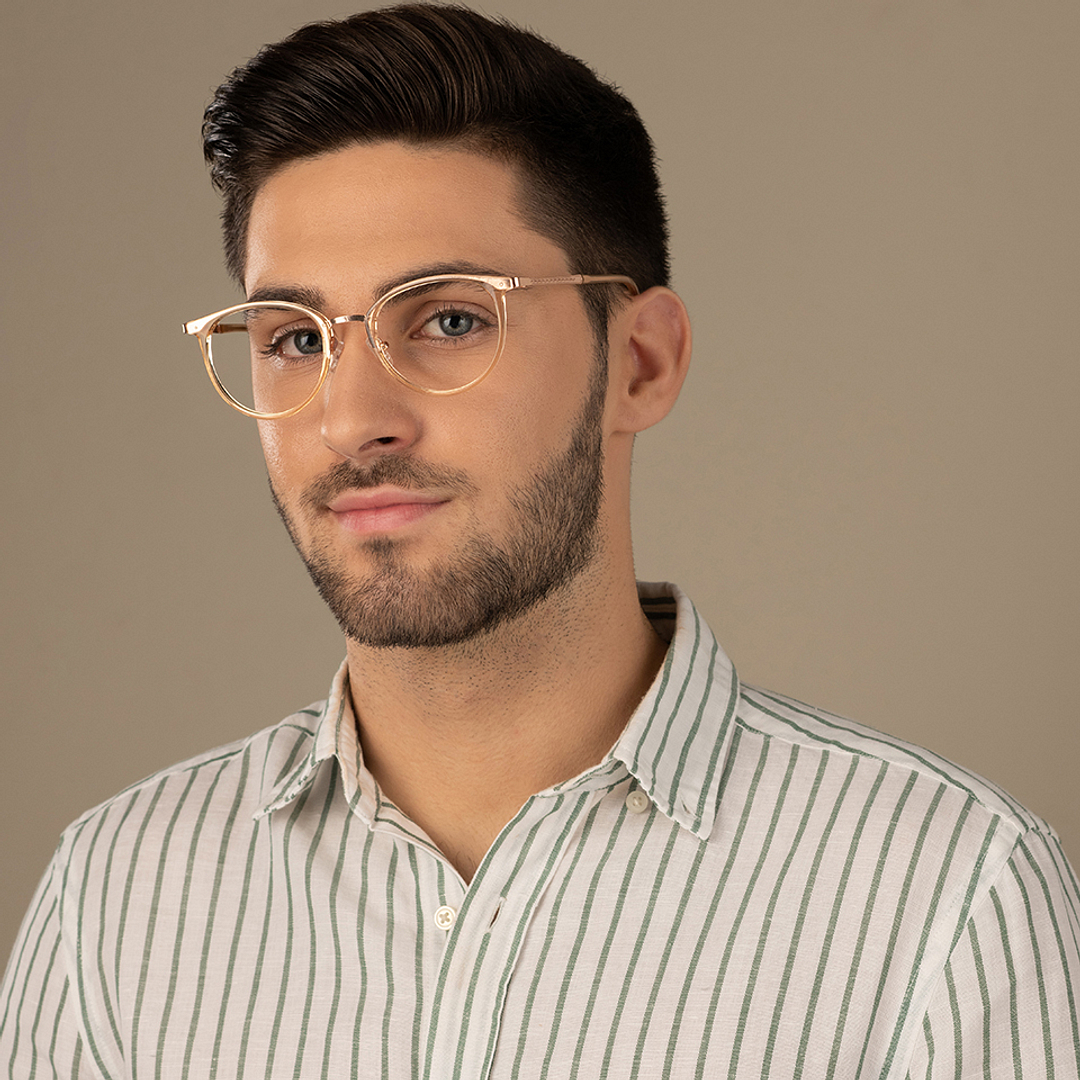 Lenskart Air Online Brown Transparent Full Rim Round right side