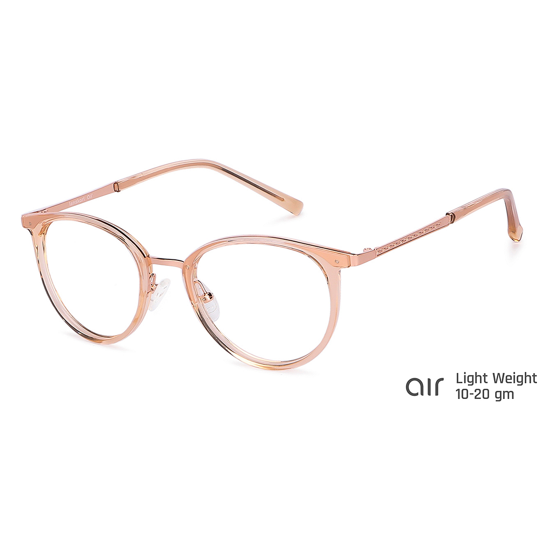 Lenskart Air Online Brown Transparent Full Rim Round right side