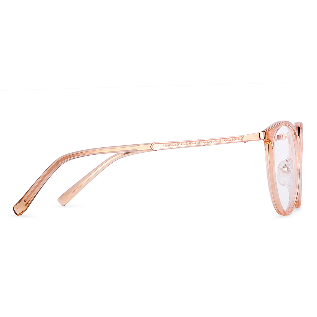 Lenskart Air Online Brown Transparent Full Rim Round left side