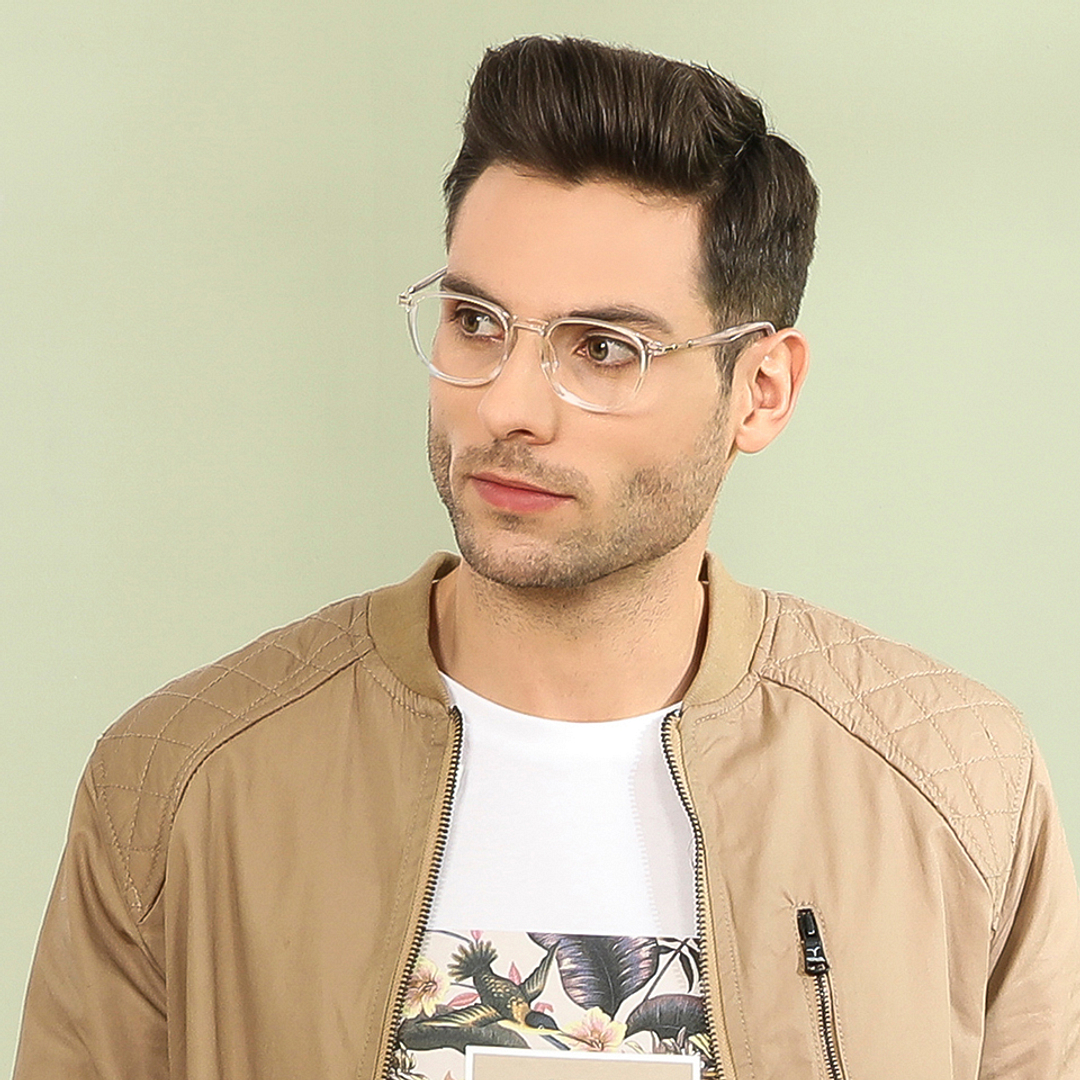 Lenskart Air Crystal Transparent Full Rim Square right side