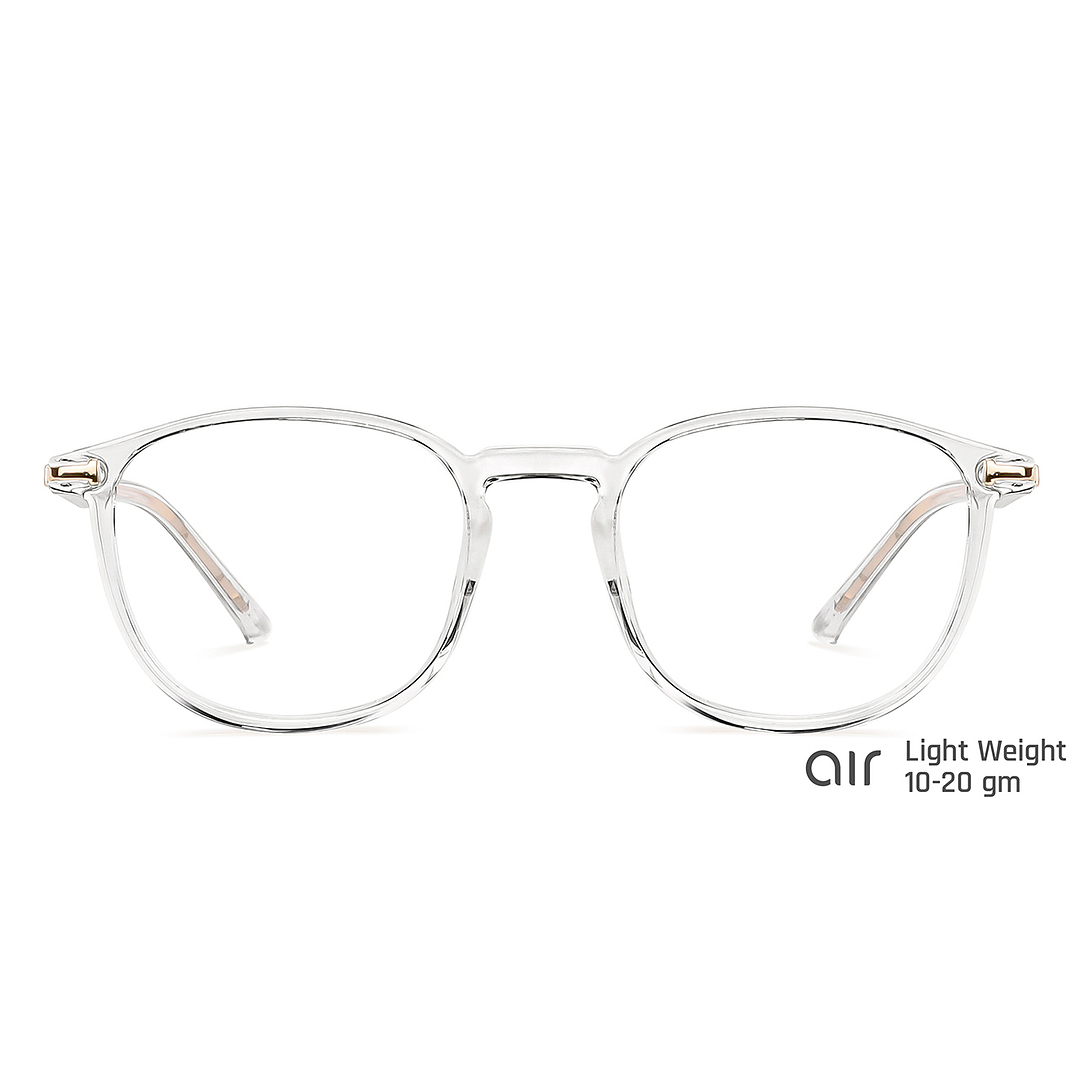 Lenskart Air Crystal Transparent Full Rim Square left side