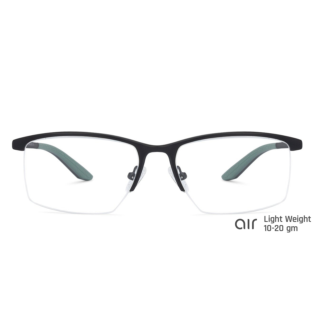 Lenskart Air Online Black Half Rim Rectangle left side