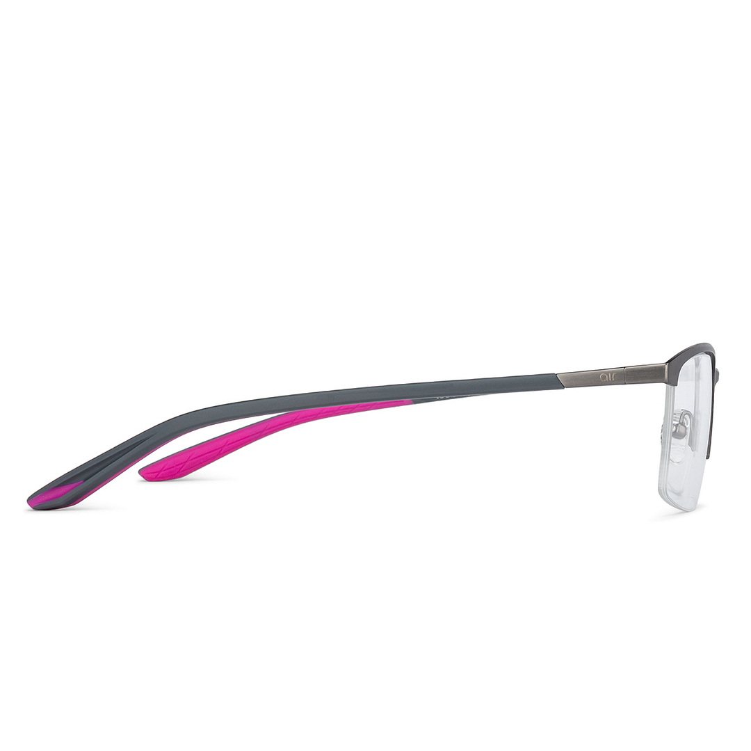 Lenskart Air Online Mid Gunmetal Half Rim Rectangle right side