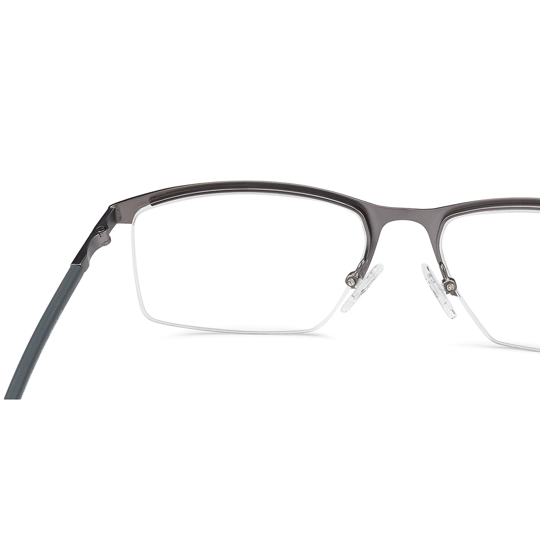 Lenskart Air Online Mid Gunmetal Half Rim Rectangle left side