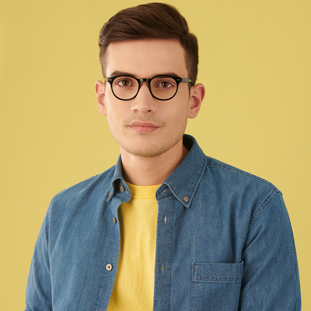 Vincent Chase Online Black Full Rim Round right side