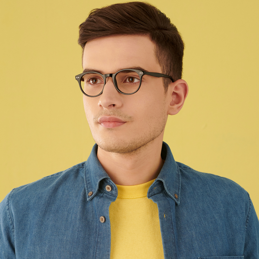 Vincent Chase Online Black Full Rim Round left side