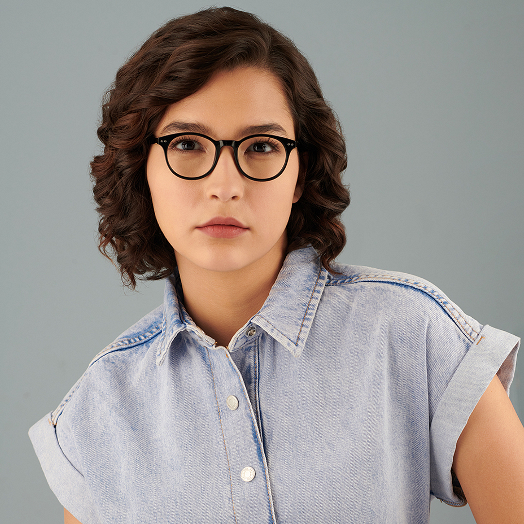 Vincent Chase Online Black Full Rim Round left side