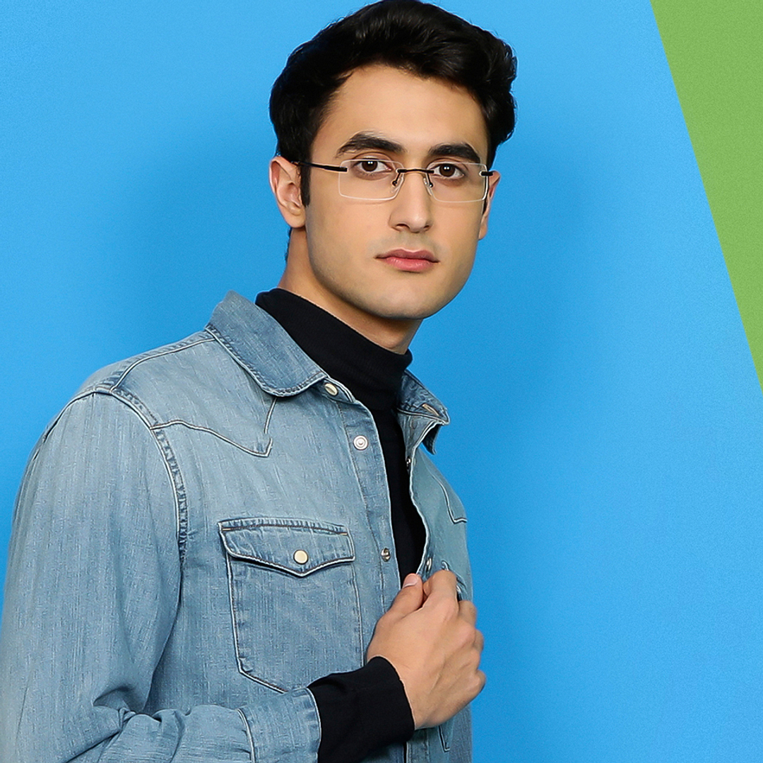 Vincent Chase Online Black Rimless Rectangle right side