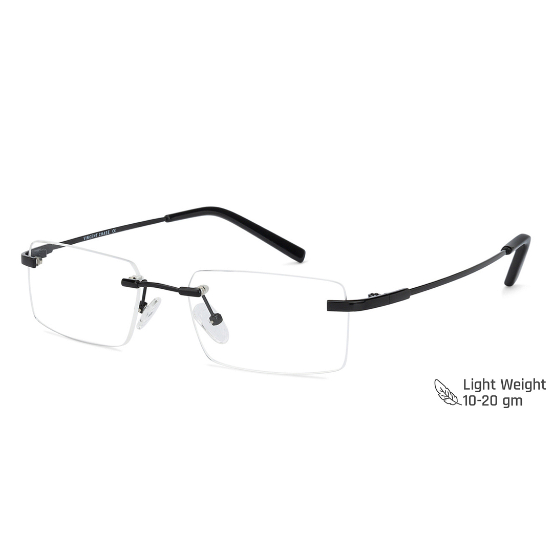 Vincent Chase Online Black Rimless Rectangle right side