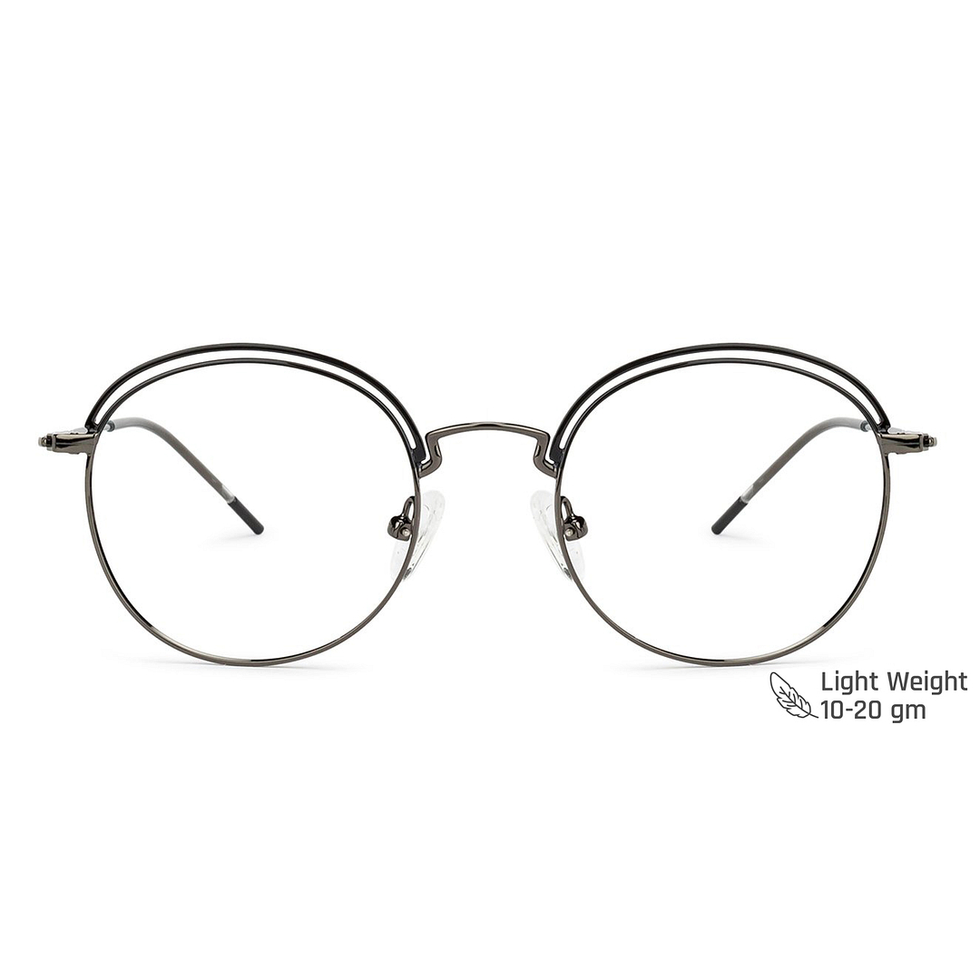 Vincent Chase Online Dark Gunmetal Full Rim Round left side
