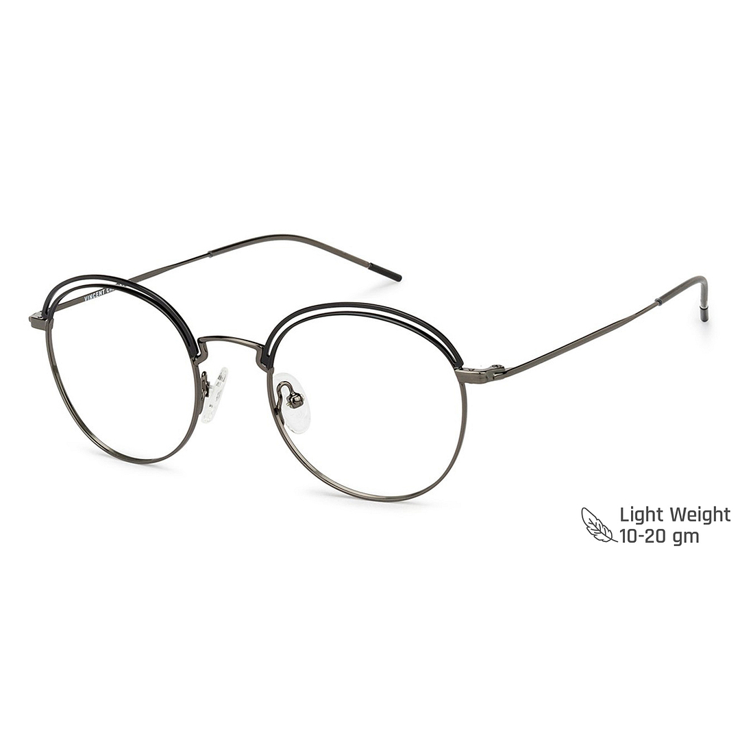Vincent Chase Online Dark Gunmetal Full Rim Round right side