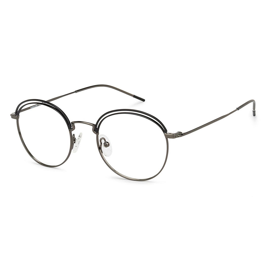 Vincent Chase Online Dark Gunmetal Full Rim Round left side