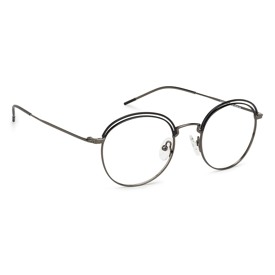 Vincent Chase Online Dark Gunmetal Full Rim Round left side