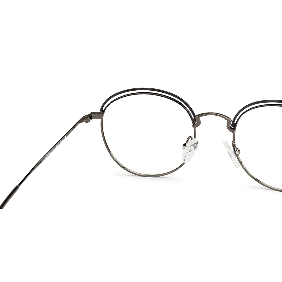 Vincent Chase Online Dark Gunmetal Full Rim Round left side