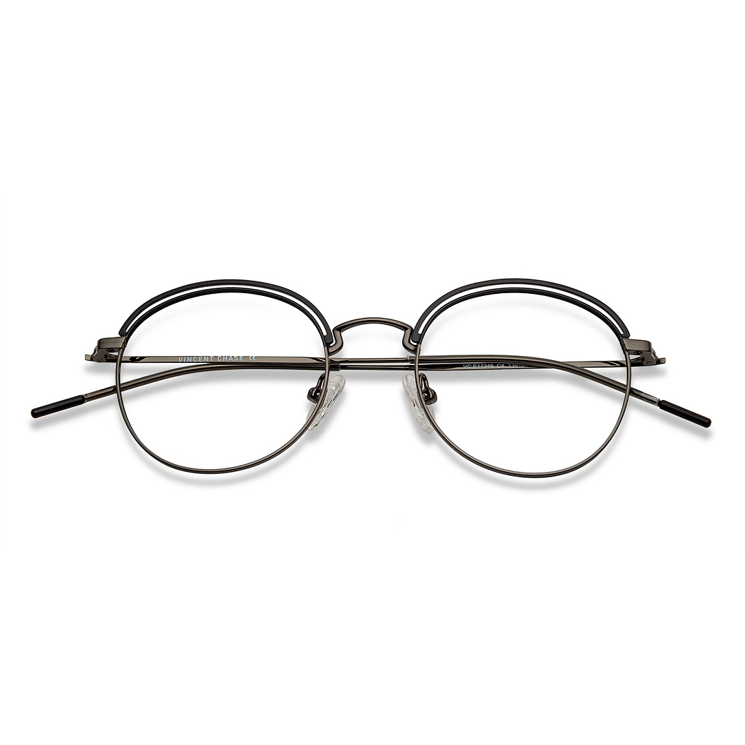 Vincent Chase Online Dark Gunmetal Full Rim Round right side